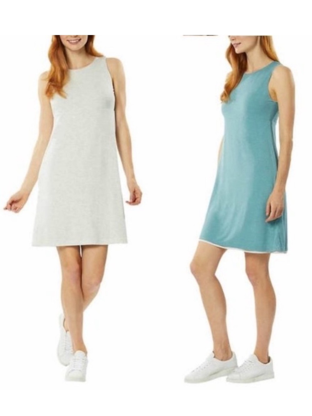 NWT 32 Degrees Ladies Fully Reversible Dress GRAY/GREEN - size S - casual comfy